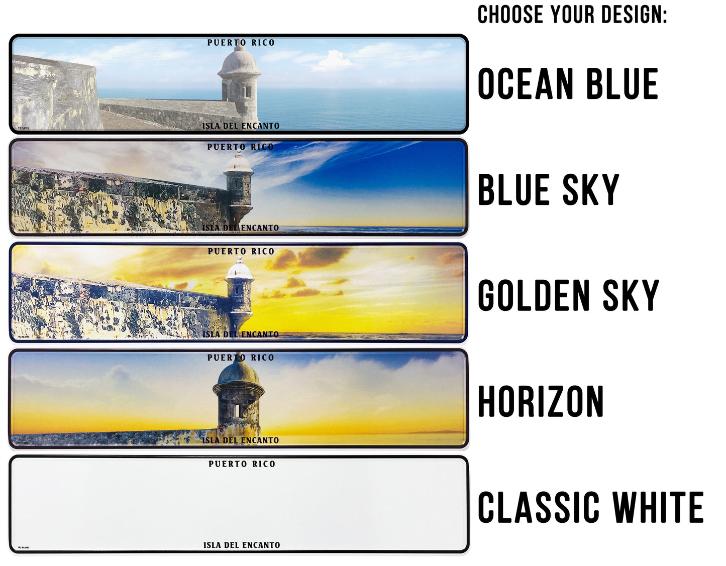 Puerto Rico Embossed Custom License Plate