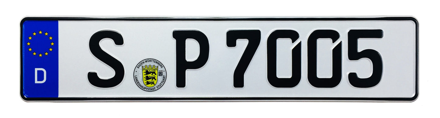 Porsche Stuttgart German License Plate