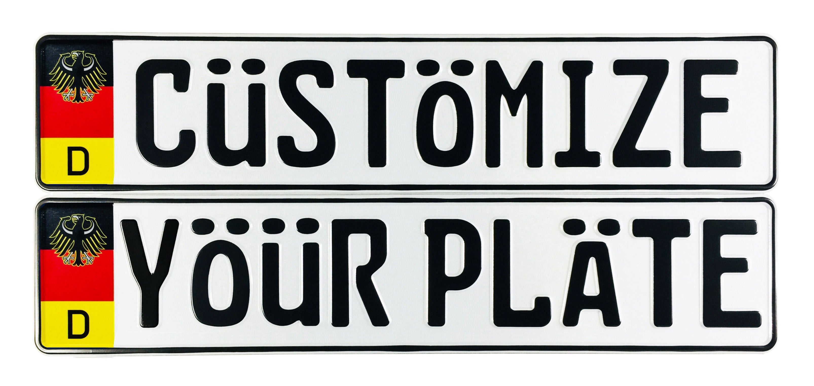 Z Plates | Custom Euro German License Plates, Frames, and Stickers