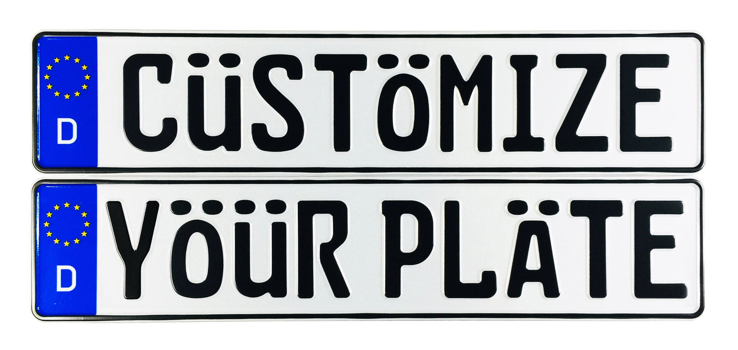 German Euroband Custom License Plate