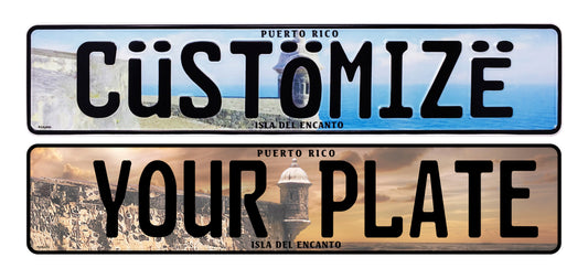 Puerto Rico Embossed Custom License Plate