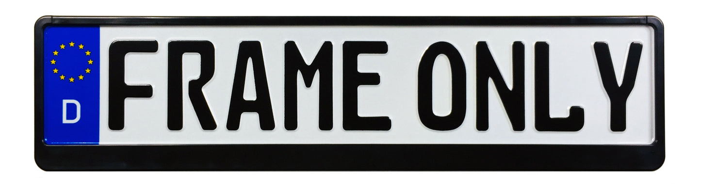 Premium German License Plate Frame - Evolution 3 - Black