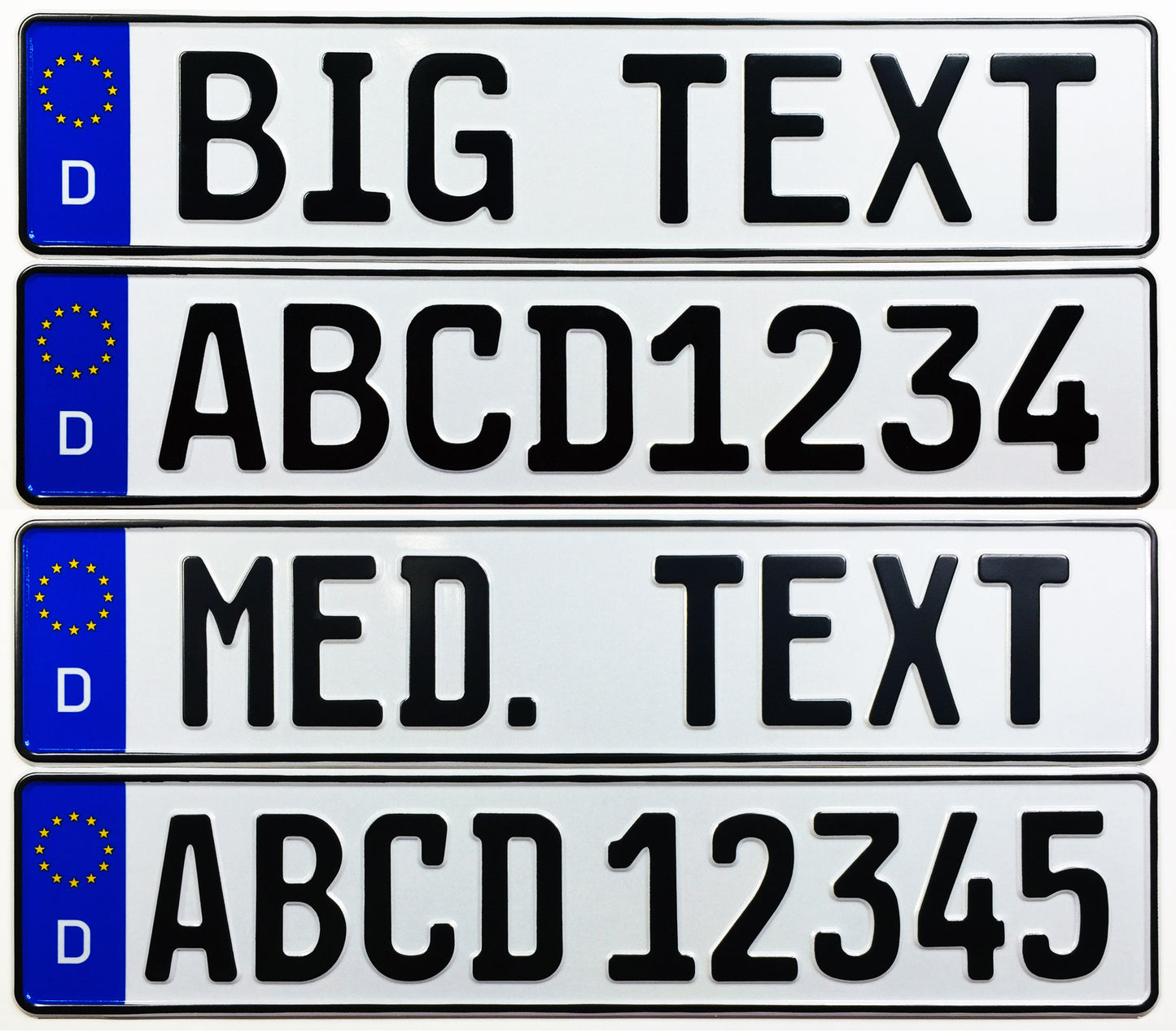 Custom Yellow German License Plate with Hologram Lettering